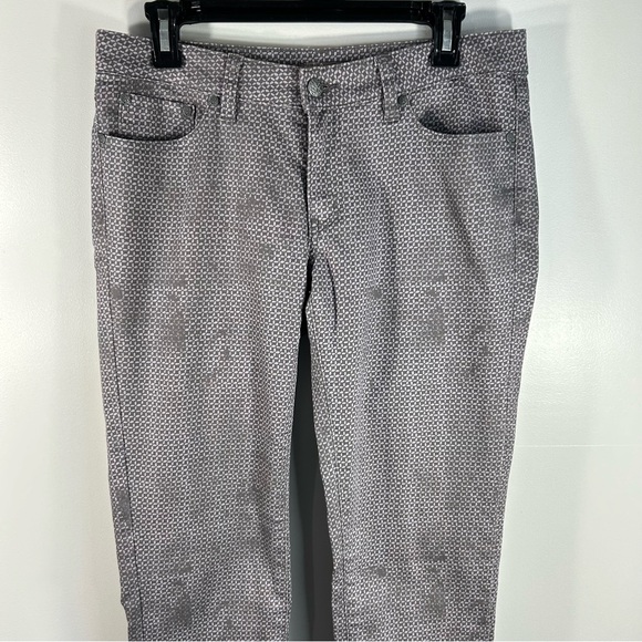 Prana Organic Cotton Blend Pocket Stretch Trouser Pant Grey Pattern Women’s Sz 8 - Picture 3 of 13